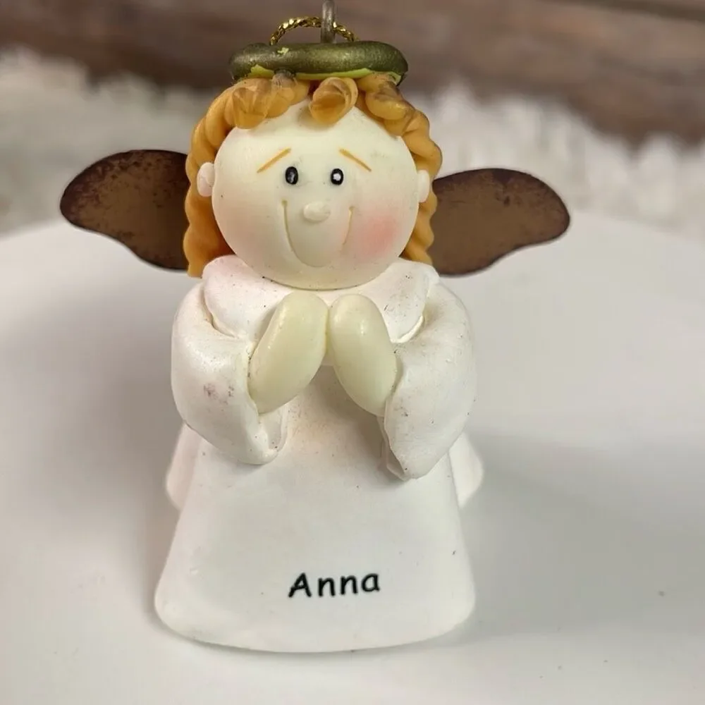 Encore “Anna” Angel $ Ganz “Anna Snowman Lot of 2 Christmas Ornaments